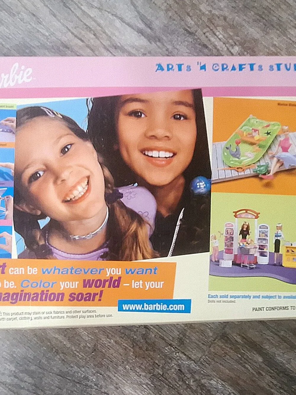 Vintage 1999 Mattel Barbie Arts 'N Crafts Studio Playset - Unopened